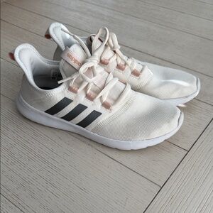 Adidas Cream and Charcoal Sneakers Cloudfoam